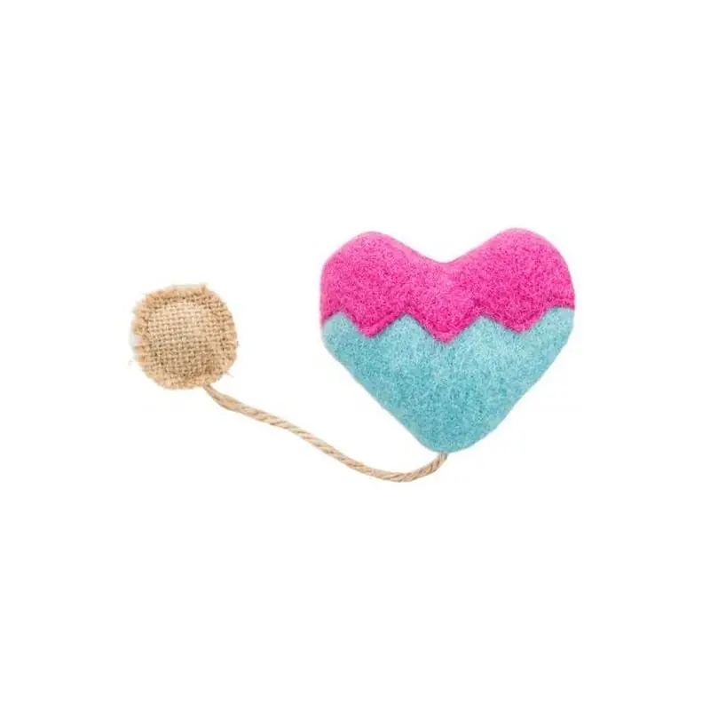 /Cœur tissu catnip 8cm/18cm Promotion Saisonnière