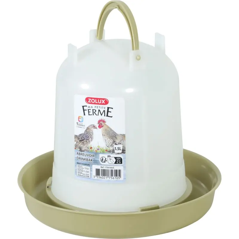 Abreuvoir 1.5l lichen pour poules et volailles Dernière Chance