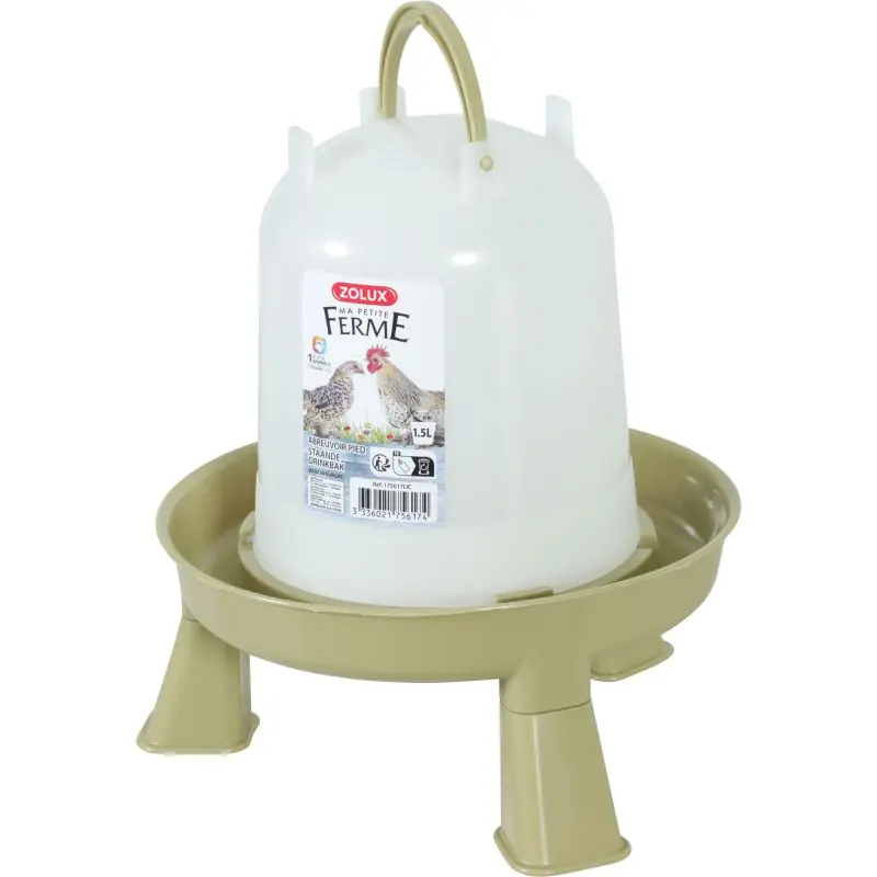 Abreuvoir pied 1.5l lichen pour poules/volailles Prix Choc